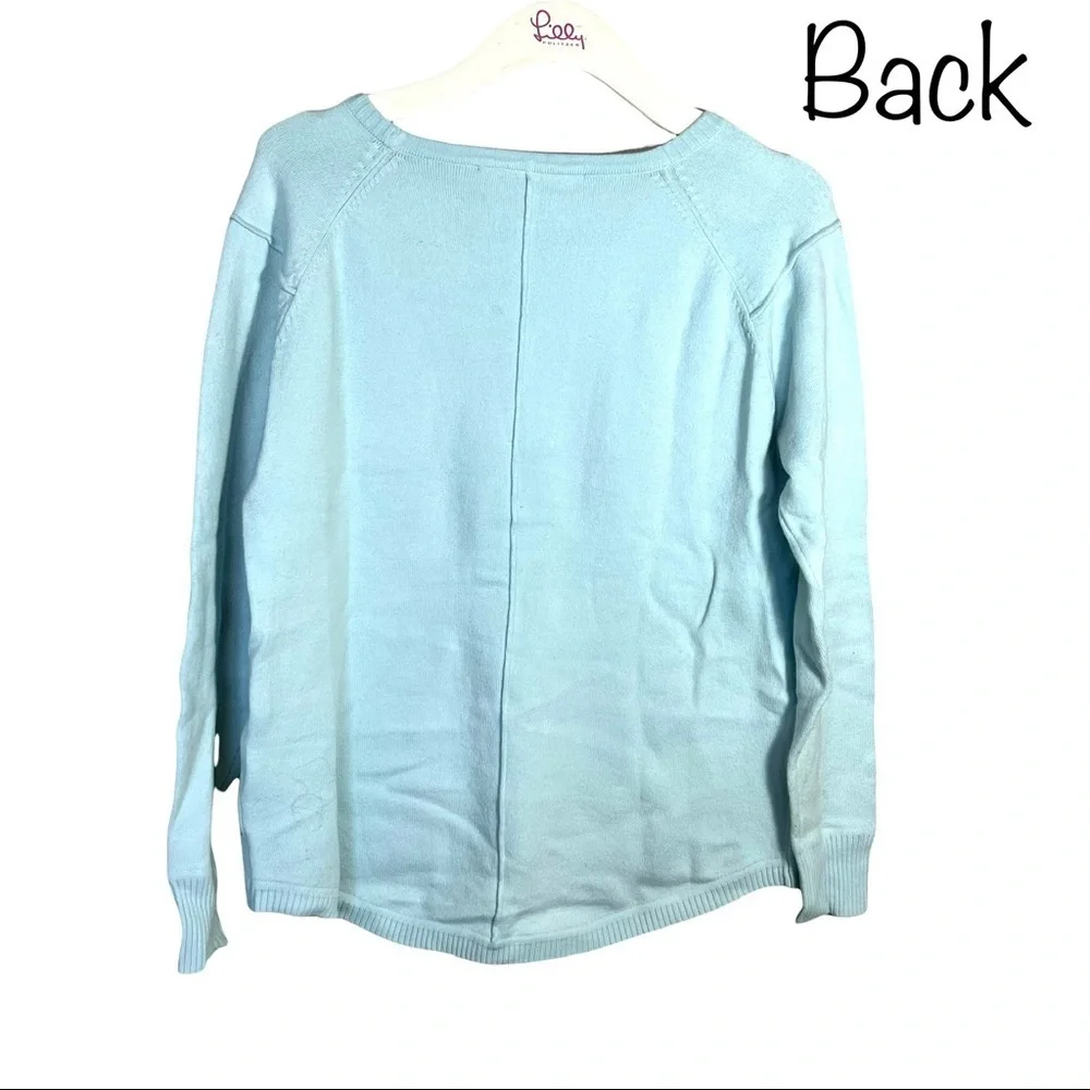 French Connection Della Vhari Crewneck Pull On Sweater Light Blue Size Medium